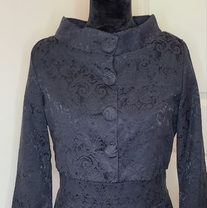 60s Marianne Jacquard Twin Set in Black